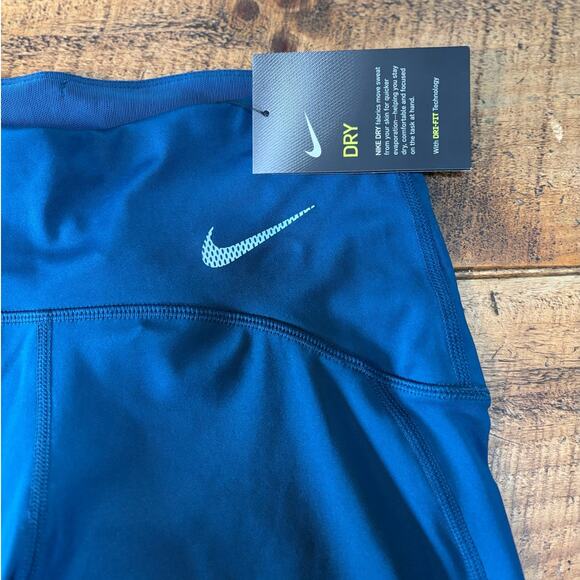 NWT Womens Nike Speed Tight Fit Blue Running Leggings Athletic Reflective Size S - Picture 4 of 12